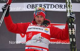 31.12.2011, Oberstdorf, Germany (GER): current Tour Leader Petter Northug (NOR), Fischer, Rottefella, Alpina, Ski Go, Swix   - FIS world cup cross-country, tour de ski, individual sprint, Oberstdorf (GER). www.nordicfocus.com. © Hemmersbach/NordicFocus. Every downloaded picture is fee-liable.