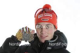 04.03.2011, Oslo, Norway (NOR): Eric Frenzel (GER), Fischer, Salomon, adidas  - FIS nordic world ski championships, nordic combined, medals, Oslo (NOR). www.nordicfocus.com. © Hemmersbach/NordicFocus. Every downloaded picture is fee-liable.