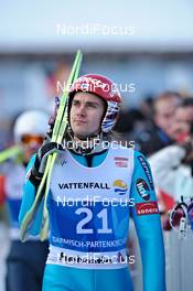 01.01.2011, Garmisch, Germany (GER): Anssi Koivuranta (FIN), Fischer  - FIS world cup ski jumping, four hills tournament, individual HS140, Garmisch (GER). www.nordicfocus.com. Â© Felgenhauer/NordicFocus. Every downloaded picture is fee-liable.