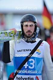 01.01.2011, Garmisch, Germany (GER): Emmanuel Chedal (FRA), Fischer  - FIS world cup ski jumping, four hills tournament, individual HS140, Garmisch (GER). www.nordicfocus.com. Â© Felgenhauer/NordicFocus. Every downloaded picture is fee-liable.