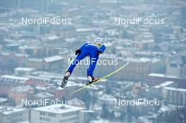03.01.2011, Innsbruck, Austria (AUT): Rune Velta (NOR), Fischer  - FIS world cup ski jumping, four hills tournament, individual HS130, Innsbruck (AUT). www.nordicfocus.com. Â© Felgenhauer/NordicFocus. Every downloaded picture is fee-liable.