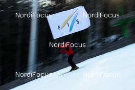 05.02.2011, Oberstdorf, Germany (GER):  flags will be braught down in the opening ceremony - FIS world cup ski jumping, individual HS213, Oberstdorf (GER). www.nordicfocus.com. © Laiho/NordicFocus. Every downloaded picture is fee-liable.