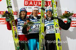 05.02.2011, Oberstdorf, Germany (GER):  (l-r) Tom Hilde (NOR), Fischer, Martin Koch (AUT), Fischer and Gregor Schlierenzauer (AUT), Fischer - FIS world cup ski jumping, individual HS213, Oberstdorf (GER). www.nordicfocus.com. © Laiho/NordicFocus. Every downloaded picture is fee-liable.