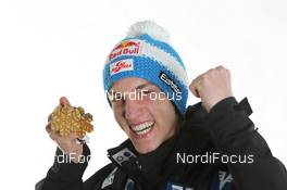 03.03.2011, Oslo, Norway (NOR): Gregor Schlierenzauer (AUT), Fischer  - FIS nordic world ski championships, ski jumping, medals, Oslo (NOR). www.nordicfocus.com. © Hemmersbach/NordicFocus. Every downloaded picture is fee-liable.