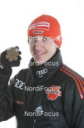 27.02.2011, Oslo, Norway (NOR): Bronce Medal Team; Michael Uhrmann (GER), Fischer - FIS nordic world ski championships, ski jumping, medals, Oslo (NOR). www.nordicfocus.com. © Hemmersbach/NordicFocus. Every downloaded picture is fee-liable.