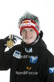 26.02.2011, Oslo, Norway (NOR): Thomas Morgenstern (AUT), Fischer - FIS nordic world ski championships, ski jumping, medals, Oslo (NOR). www.nordicfocus.com. © Hemmersbach/NordicFocus. Every downloaded picture is fee-liable.