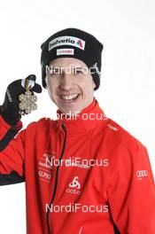 03.03.2011, Oslo, Norway (NOR): Simon Ammann (SUI), Fischer  - FIS nordic world ski championships, ski jumping, medals, Oslo (NOR). www.nordicfocus.com. © Hemmersbach/NordicFocus. Every downloaded picture is fee-liable.