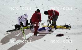 02.12.2011, Lillehammer, Norway (NOR):  Silje Sprakehaug (NOR) fell her jump during the first training round - FIS world cup ski jumping ladies, training, Lillehammer (NOR). www.nordicfocus.com. Â© Laiho/NordicFocus. Every downloaded picture is fee-liable.