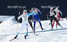 23.01.2010, Lienz, Austria (AUT): Susanne Nystroem (SWE), Madshus, leads a small group - FIS Marathon Cup Dolomitenlauf, Lienz (AUT). www.nordicfocus.com. © Felgenhauer/NordicFocus. Every downloaded picture is fee-liable.