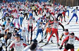 23.01.2010, Lienz, Austria (AUT): Kathrin Hoefler (GER), Fischer, Leki, Craft, Sziols, during start - FIS Marathon Cup Dolomitenlauf, Lienz (AUT). www.nordicfocus.com. © Felgenhauer/NordicFocus. Every downloaded picture is fee-liable.