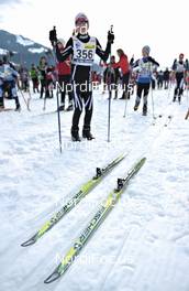12.-13.02.2011, St. Johann, Austria (AUT): start of the kidz race, Fischer skis in front - Int. Tiroler Koasalauf, St. Johann (AUT). www.nordicfocus.com. © Felgenhauer/NordicFocus. Every downloaded picture is fee-liable.