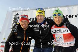06.03.2011, Mora, Sweden (SWE): l-r: Stanislav Rezac (CZE), Madshus, Swix, Rottefella,  Joergen Brink (SWE), Madshus, Ski Go, Rottefella and Jerry Ahrlin (SWE), Team Xtra, Madshus, Swix, Rottefella, Craft - FIS Marathon Cup Vasaloppet, Mora (SWE). www.nordicfocus.com. © Schmidt/NordicFocus. Every downloaded picture is fee-liable.