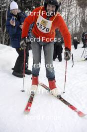 06.03.2011, Mora, Sweden (SWE): Stefan Munters, Malung with slalomskier - FIS Marathon Cup Vasaloppet, Mora (SWE). www.nordicfocus.com. © Schmidt/NordicFocus. Every downloaded picture is fee-liable.