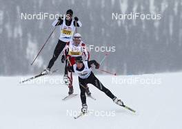 13.03.2011, St. Moritz, Switzerland (SUI): group, in front Fabian Schaad (SUI), Fischer, Salomon, KV+ - FIS Marathon Cup Engadin Skimarathon, St. Moritz (SUI). www.nordicfocus.com. © Hemmersbach/NordicFocus. Every downloaded picture is fee-liable.