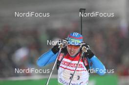 05.01.2012, Oberhof, Germany (GER): Evgeny Ustyugov (RUS), Fischer, Rottefella, Swix, adidas - IBU world cup biathlon, relay men, Oberhof (GER). www.nordicfocus.com. © Manzoni/NordicFocus. Every downloaded picture is fee-liable.