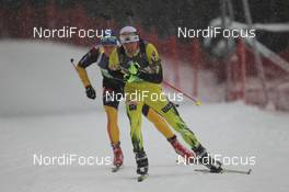 07.01.2012, Oberhof, Germany (GER): Miroslav Matiasko (SVK), Atomic,  Rottefella, Alpina, Leki, Andreas Birnbacher (GER), Fischer, Rottefella, Alpina, Leki, adidas - IBU world cup biathlon, sprint men, Oberhof (GER). www.nordicfocus.com. © Manzoni/NordicFocus. Every downloaded picture is fee-liable.