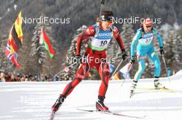 22.01.2012, Antholz, Italy (ITA): Synnoeve Solemdal (NOR), Madshus, Rottefella, Swix, ODLO - IBU world cup biathlon, mass women, Antholz (ITA). www.nordicfocus.com. © Manzoni/NordicFocus. Every downloaded picture is fee-liable.