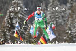 22.01.2012, Antholz, Italy (ITA): Nadezhda Skardino (BLR), Fischer, Rottefella - IBU world cup biathlon, mass women, Antholz (ITA). www.nordicfocus.com. © Manzoni/NordicFocus. Every downloaded picture is fee-liable.