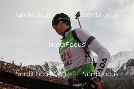 22.01.2012, Antholz, Italy (ITA): Brendan Green (CAN), Madshus, Rottefella, Alpina, Leki - IBU world cup biathlon, relay men, Antholz (ITA). www.nordicfocus.com. © Manzoni/NordicFocus. Every downloaded picture is fee-liable.