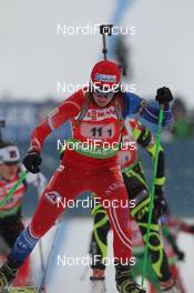 21.01.2012, Antholz, Italy (ITA): Venika Vitkova (CZE), Fischer, Rottefella, KV+ - IBU world cup biathlon, relay women, Antholz (ITA). www.nordicfocus.com. © Manzoni/NordicFocus. Every downloaded picture is fee-liable.