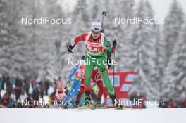 21.01.2012, Antholz, Italy (ITA): Nadezhda Skardino (BLR), Fischer, Rottefella - IBU world cup biathlon, relay women, Antholz (ITA). www.nordicfocus.com. © Manzoni/NordicFocus. Every downloaded picture is fee-liable.
