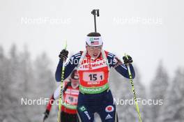 21.01.2012, Antholz, Italy (ITA): Sara Studebaker (USA), Rossignol, Rottefella, OneWay adidas - IBU world cup biathlon, relay women, Antholz (ITA). www.nordicfocus.com. © Manzoni/NordicFocus. Every downloaded picture is fee-liable.