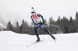 20.01.2012, Antholz, Italy (ITA): Russell Currier (USA), Rossignol, Rottefella, OneWay, adidas- IBU  world cup biathlon, sprint men, Antholz (ITA). www.nordicfocus.com. © Manzoni/NordicFocus. Every downloaded picture is fee-liable.