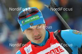 20.01.2012, Antholz, Italy (ITA): Evgeny Ustyugov (RUS), Fischer, Rottefella, Swix, adidas - IBU world cup biathlon, sprint men, Antholz (ITA). www.nordicfocus.com. © Manzoni/NordicFocus. Every downloaded picture is fee-liable.