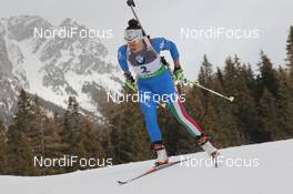 19.01.2012, Antholz, Italy (ITA): Dorothea Wierer (ITA), Rossignol, Rottefella, OneWay, Casco - IBU world cup biathlon, sprint women, Antholz (ITA). www.nordicfocus.com. © Manzoni/NordicFocus. Every downloaded picture is fee-liable.