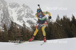 19.01.2012, Antholz, Italy (ITA): Darya Usanova (KAZ), Fischer, Rottefella, Alpina, OneWay - IBU world cup biathlon, sprint women, Antholz (ITA). www.nordicfocus.com. © Manzoni/NordicFocus. Every downloaded picture is fee-liable.