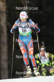 19.01.2012, Antholz, Italy (ITA): Mari Laukkanen (FIN), Fischer, Rottefella, Exel - IBU world cup biathlon, sprint women, Antholz (ITA). www.nordicfocus.com. © Manzoni/NordicFocus. Every downloaded picture is fee-liable.