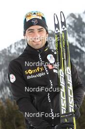 17.01.2012, Antholz, Italy (ITA): Simon Fourcade (FRA), Fischer, Rottefella, Rossignol, Swix, Odlo - IBU world cup biathlon, training, Antholz (ITA). www.nordicfocus.com. © Manzoni/NordicFocus. Every downloaded picture is fee-liable.