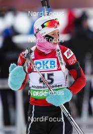 04.02.2012, Holmenkollen, Norway (NOR): Tiril Eckhoff (NOR)  - IBU world cup biathlon, pursuit women, Holmenkollen (NOR). www.nordicfocus.com. Â© Laiho/NordicFocus. Every downloaded picture is fee-liable.
