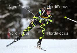 02.02.2012, Holmenkollen, Norway (NOR): Alexis Boeuf (FRA), Salomon, Swix, OneWay  - IBU world cup biathlon, sprint men, Holmenkollen (NOR). www.nordicfocus.com. Â© Laiho/NordicFocus. Every downloaded picture is fee-liable.