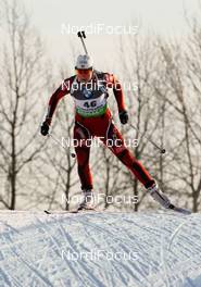 02.02.2012, Holmenkollen, Norway (NOR):  Bente Landheim (NOR), Madshus, Rottefella, Swix, ODLO - IBU world cup biathlon, sprint women, Holmenkollen (NOR). www.nordicfocus.com. Â© Laiho/NordicFocus. Every downloaded picture is fee-liable.