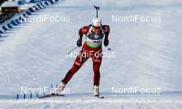 02.02.2012, Holmenkollen, Norway (NOR): Bente Landheim (NOR), Madshus, Rottefella, Swix, ODLO  - IBU world cup biathlon, sprint women, Holmenkollen (NOR). www.nordicfocus.com. Â© Laiho/NordicFocus. Every downloaded picture is fee-liable.
