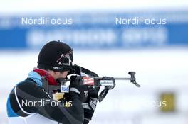 10.02.2012, Kontiolahti, Finland (FIN): Simon Hallenbarter (SUI), Rossignol, Rottefella, KV+, ODLO, Alpina - IBU world cup biathlon, sprint men, Kontiolahti (FIN). www.nordicfocus.com. © Manzoni/NordicFocus. Every downloaded picture is fee-liable.