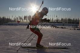 10.02.2012, Kontiolahti, Finland (FIN): Darya Domracheva (BLR), Fischer, Rottefella, Leki - IBU world cup biathlon, training, Kontiolahti (FIN). www.nordicfocus.com. © Manzoni/NordicFocus. Every downloaded picture is fee-liable.