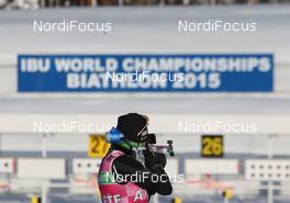 09.02.2012, Kontiolahti, Finland (FIN): Selina Gasparin (SUI), Rossignol, Rottefella, Alpina, Leki, ODLO - IBU world cup biathlon, training, Kontiolahti (FIN). www.nordicfocus.com. © Manzoni/NordicFocus. Every downloaded picture is fee-liable.