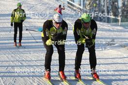 09.02.2012, Kontiolahti, Finland (FIN): Event Feature: Slovenian Team at ski test - IBU world cup biathlon, training, Kontiolahti (FIN). www.nordicfocus.com. © Manzoni/NordicFocus. Every downloaded picture is fee-liable.