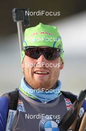 16.03.2012, Khanty-Mansiysk, Russia (RUS): Klemen Bauer (SLO), Fischer, Rottefella, Alpina, Swix - IBU world cup biathlon, sprint men, Khanty-Mansiysk (RUS). www.nordicfocus.com. © Manzoni/NordicFocus. Every downloaded picture is fee-liable.