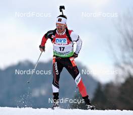 06.03.2012, Ruhpolding, Germany (GER): Jean Philippe Leguellec (CAN), Rossignol, Rottefella, Swix - IBU world championships biathlon, individual men, Ruhpolding (GER). www.nordicfocus.com. © Felgenhauer/NordicFocus. Every downloaded picture is fee-liable.