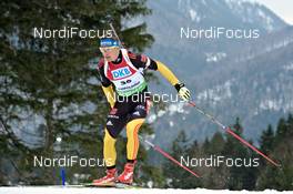 06.03.2012, Ruhpolding, Germany (GER): Andreas Birnbacher (GER), Fischer, Rottefella, Alpina, Leki, adidas - IBU world championships biathlon, individual men, Ruhpolding (GER). www.nordicfocus.com. © Felgenhauer/NordicFocus. Every downloaded picture is fee-liable.