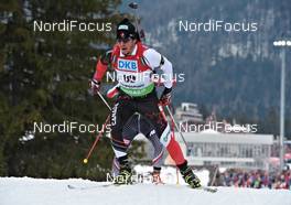 06.03.2012, Ruhpolding, Germany (GER): Marc-Andre Bedard (CAN), Fischer, Rottefella, Swix - IBU world championships biathlon, individual men, Ruhpolding (GER). www.nordicfocus.com. © Felgenhauer/NordicFocus. Every downloaded picture is fee-liable.