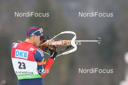 06.03.2012, Ruhpolding, Germany (GER): Lowell Bailey (USA), Rossignol, Rottefella, One Way  - IBU world championships biathlon, individual men, Ruhpolding (GER). www.nordicfocus.com. © Manzoni/NordicFocus. Every downloaded picture is fee-liable.