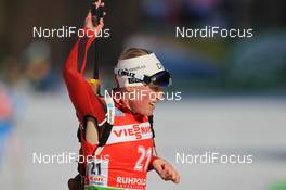 07.03.2012, Ruhpolding, Germany (GER): Tora Berger (NOR), Fischer, Rottefella, Odlo - IBU world championships biathlon, individual women, Ruhpolding (GER). www.nordicfocus.com. © Manzoni/NordicFocus. Every downloaded picture is fee-liable.