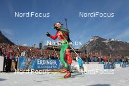 07.03.2012, Ruhpolding, Germany (GER): Nastassia Dubarezava (BLR), Fischer, Rottefella, OneWay - IBU world championships biathlon, individual women, Ruhpolding (GER). www.nordicfocus.com. © Manzoni/NordicFocus. Every downloaded picture is fee-liable.