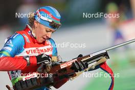 07.03.2012, Ruhpolding, Germany (GER): Olga Vilukhina (RUS), Fischer, Rottefella, Swix, adidas  - IBU world championships biathlon, individual women, Ruhpolding (GER). www.nordicfocus.com. © Manzoni/NordicFocus. Every downloaded picture is fee-liable.