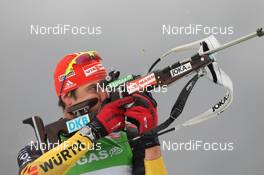 11.03.2012, Ruhpolding, Germany (GER): Arnd Peiffer (GER), Fischer, Salomon, OneWay, adidas - IBU world championships biathlon, mass men, Ruhpolding (GER). www.nordicfocus.com. © Manzoni/NordicFocus. Every downloaded picture is fee-liable.