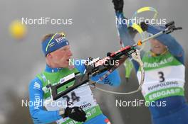 11.03.2012, Ruhpolding, Germany (GER): Lukas Hofer (ITA), Rossignol, Rottefella, Swix , ODLO - IBU world championships biathlon, mass men, Ruhpolding (GER). www.nordicfocus.com. © Manzoni/NordicFocus. Every downloaded picture is fee-liable.